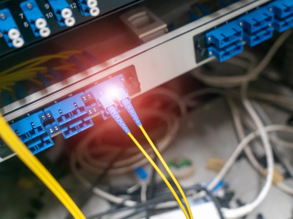 Fiber optic cabling installation in Southern California